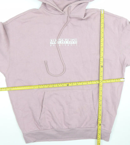 Womens UK Size S Napapijri Pink Pullover Hoodie