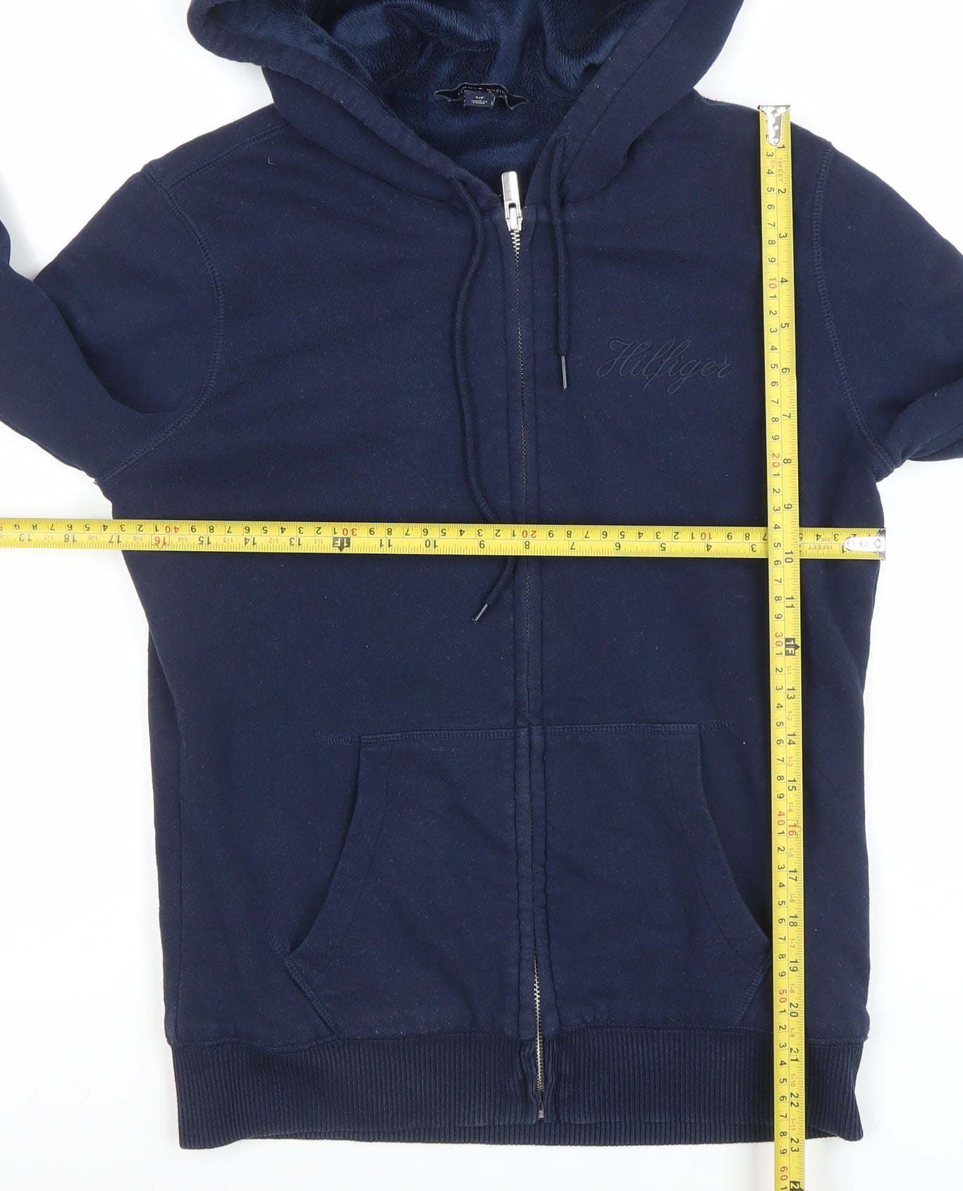 Womens UK Size S Tommy Hilfiger Blue Full Zip Hoodie