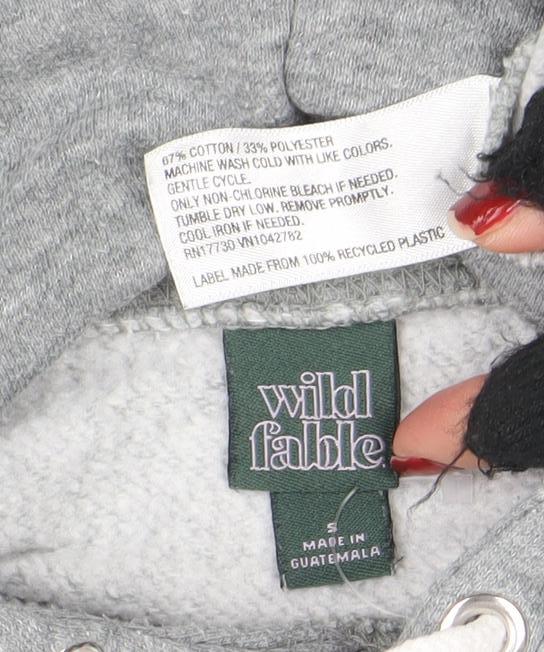Womens UK Size S Wild Fable Grey Pullover Hoodie