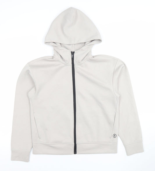 Womens UK Size XS Edition Beige Full Zip Hoodie
