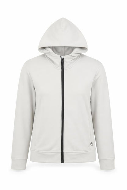 Editions Womens Beige Full Zip Hoodie XS Polyester Blend
