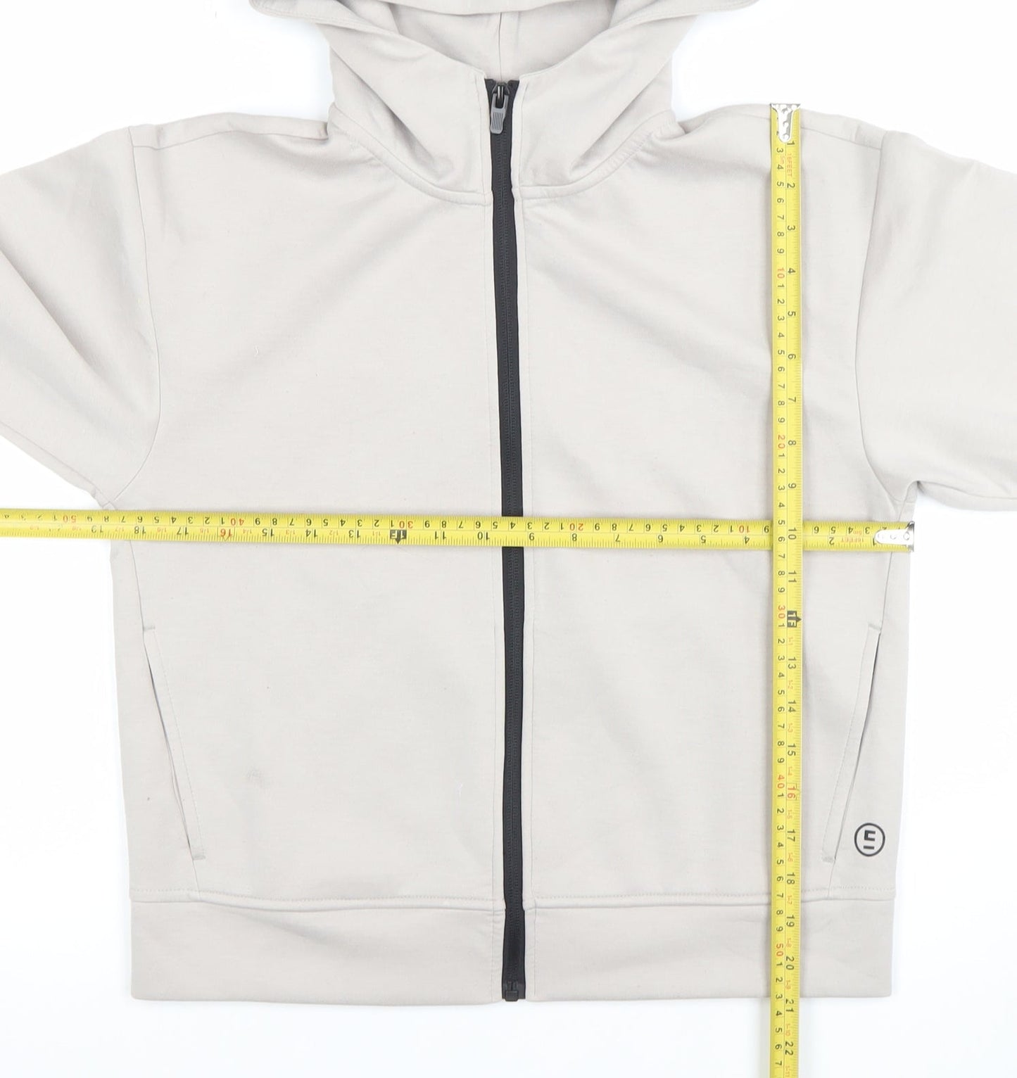 Womens UK Size XS Edition Beige Full Zip Hoodie