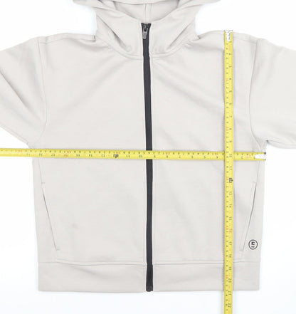Womens UK Size XS Edition Beige Full Zip Hoodie