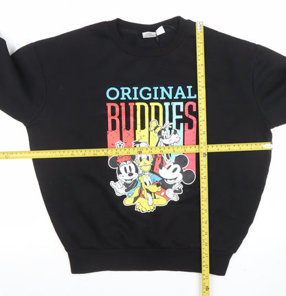 Womens UK Size XS Disney Black Pullover Sweatshirt