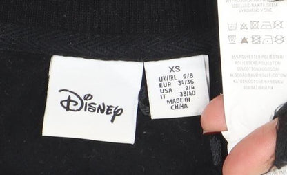 Womens UK Size XS Disney Black Pullover Sweatshirt