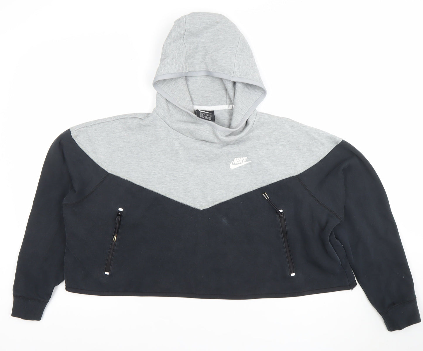 Womens UK Size XS Nike Grey Pullover Hoodie