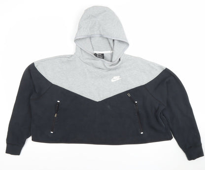 Womens UK Size XS Nike Grey Pullover Hoodie