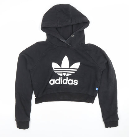 Womens UK Size 12 adidas Black Pullover Hoodie
