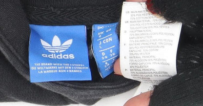 Womens UK Size 12 adidas Black Pullover Hoodie