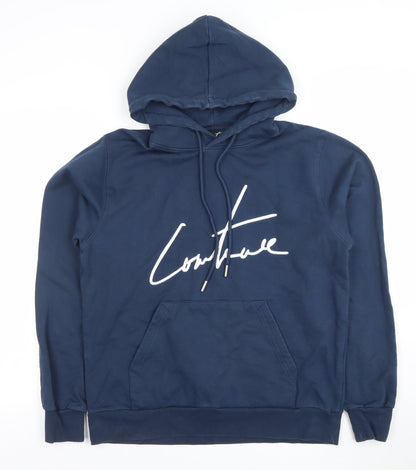 Mens UK Size M Armani Exchange Blue Pullover Hoodie