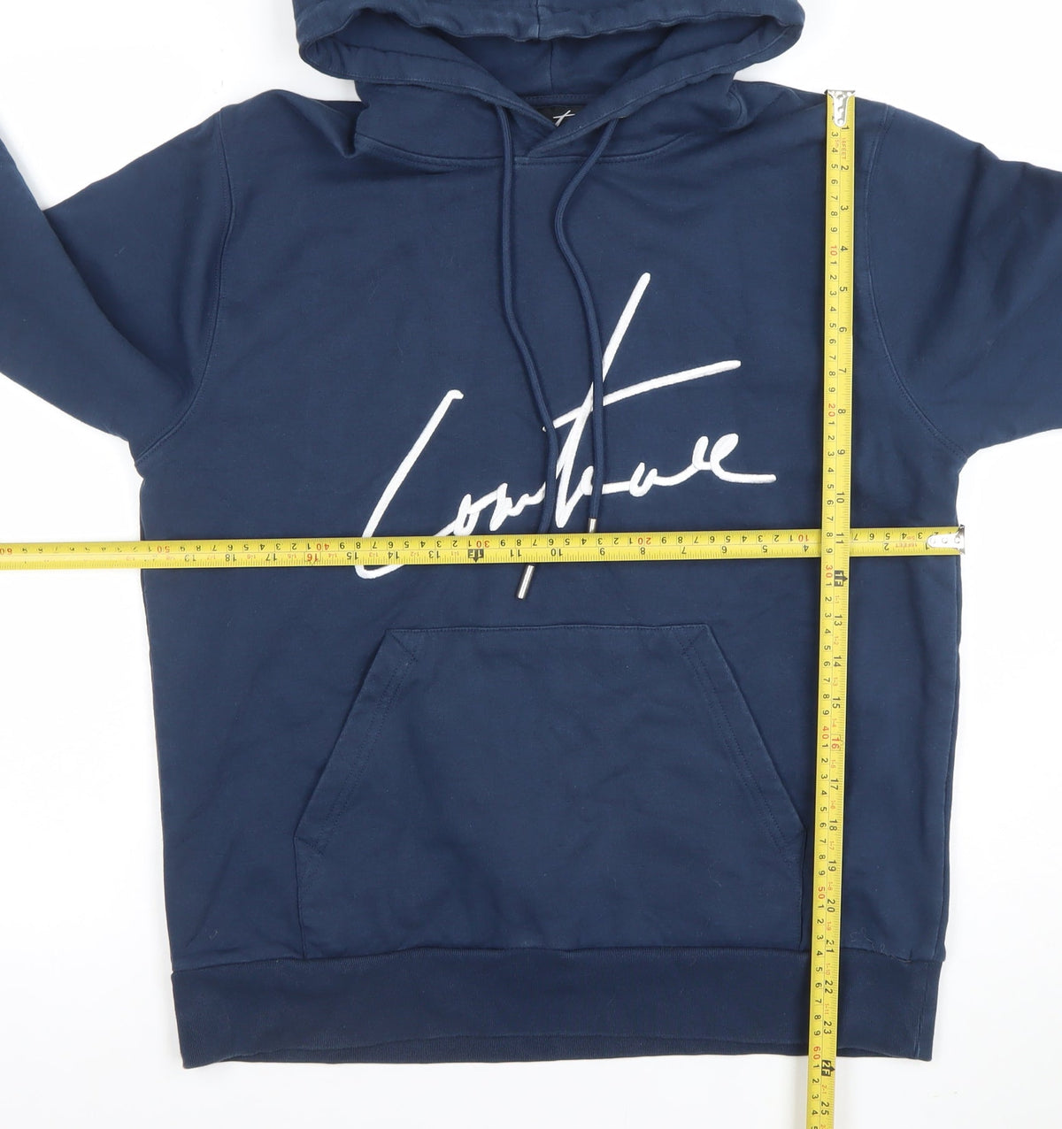 Mens UK Size M Armani Exchange Blue Pullover Hoodie