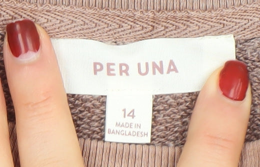 Womens UK Size 14 Marks and Spencer Brown Pullover Sweatshirt
