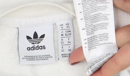 Womens UK Size XS adidas Ivory Pullover Sweatshirt