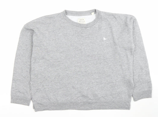 Womens UK Size 12 Jack Wills Grey Pullover Sweatshirt