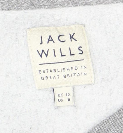 Womens UK Size 12 Jack Wills Grey Pullover Sweatshirt