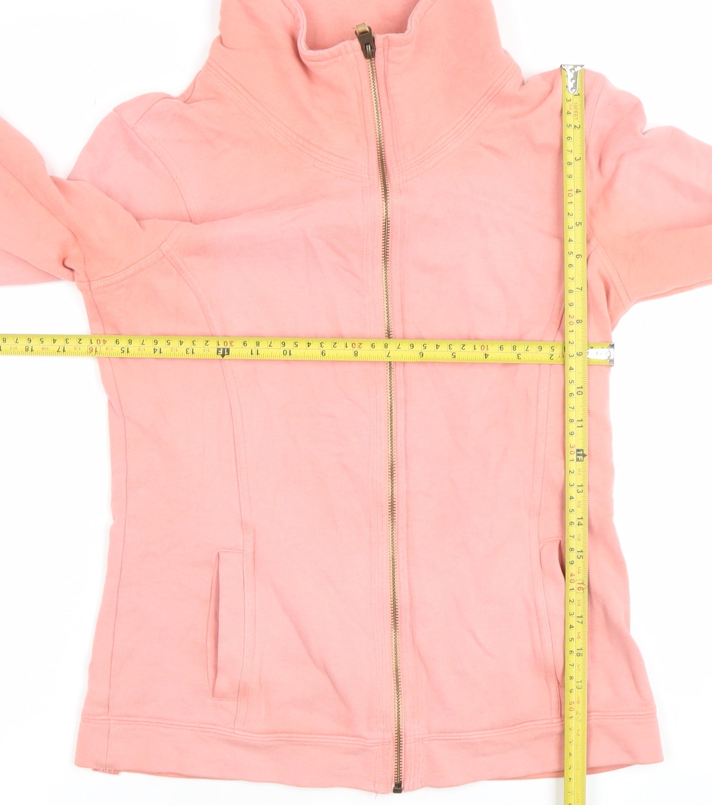Womens UK Size 8 Fat Face Pink Full Zip Hoodie