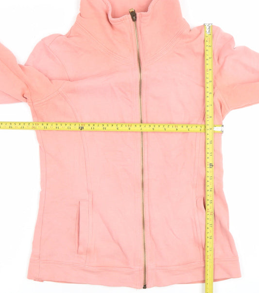 Womens UK Size 8 Fat Face Pink Full Zip Hoodie