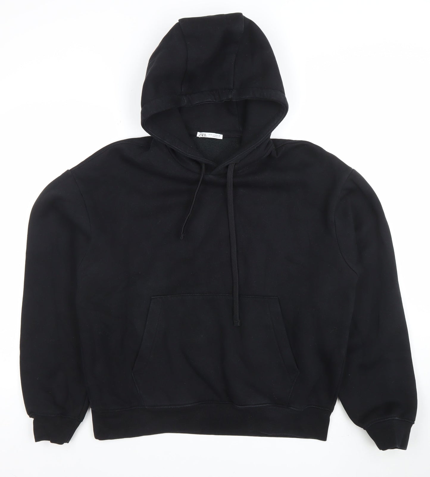 Mens UK Size M Zara Black Pullover Hoodie