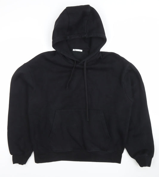 Mens UK Size M Zara Black Pullover Hoodie