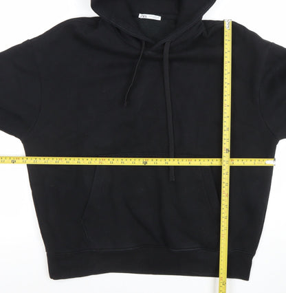 Mens UK Size M Zara Black Pullover Hoodie