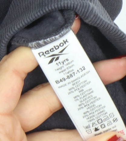Boys UK Size 11 Years Reebok Black Pullover Hoodie