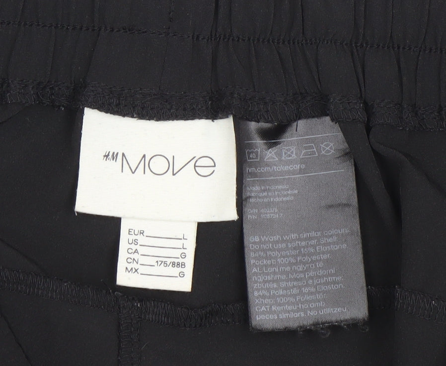 Womens UK Size L H&M Move Regular Fit Jogger Black Trousers