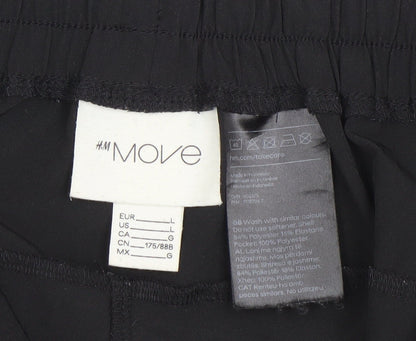 Womens UK Size L H&M Move Regular Fit Jogger Black Trousers