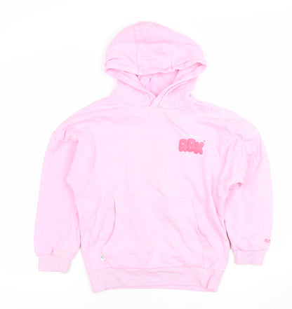 Girls UK Size 9 Years Reebok Pink Pullover Hoodie
