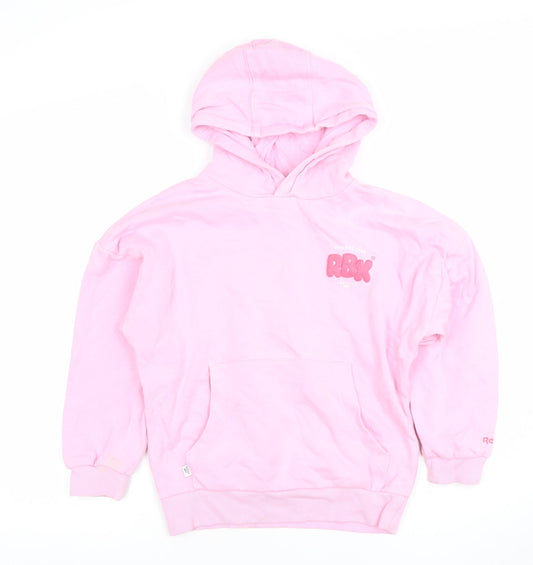 Girls UK Size 9 Years Reebok Pink Pullover Hoodie
