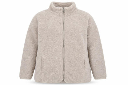 Bonmarché Women Beige Fleece Full Zip Jacket Size 18