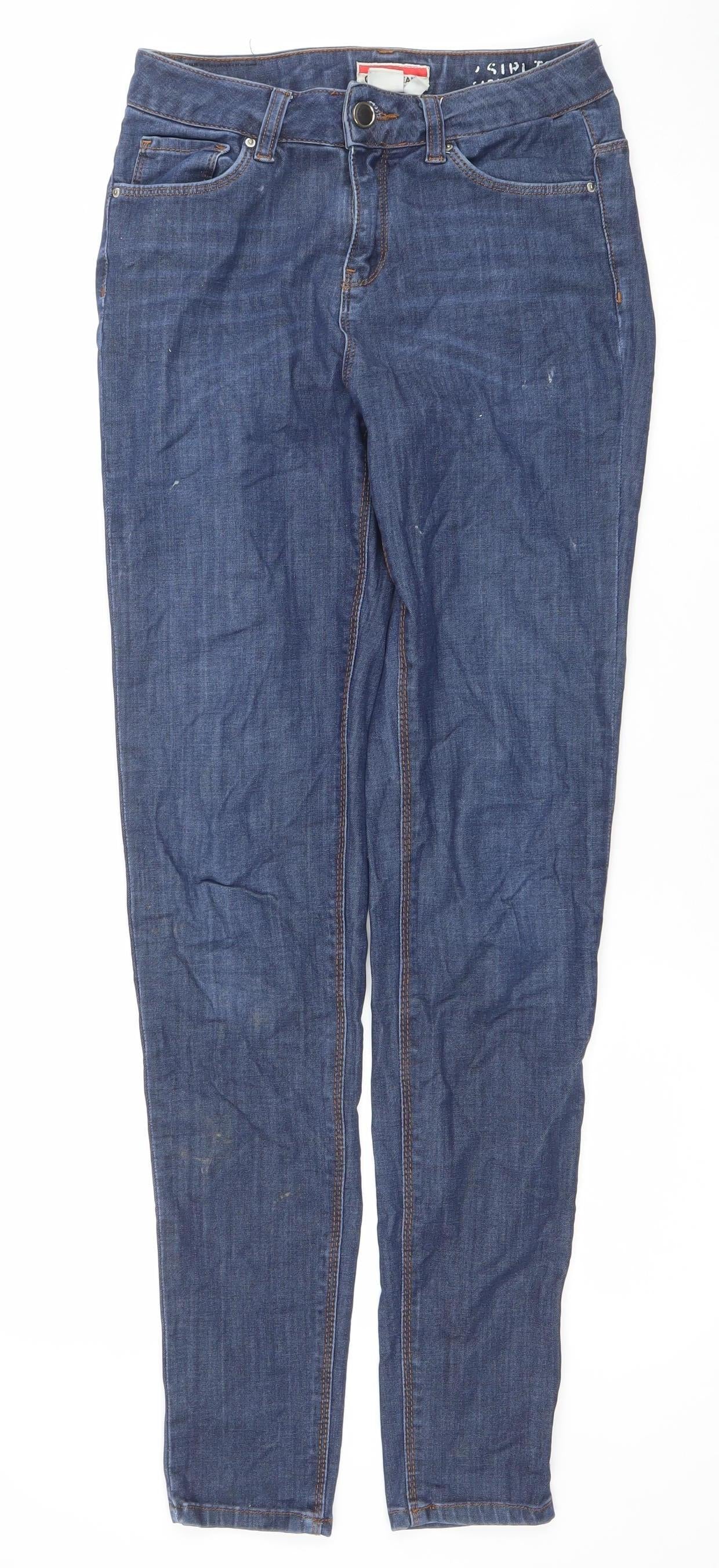 Womens UK Size 8 Castro Jeans Slim Fit Skinny Blue Jeans