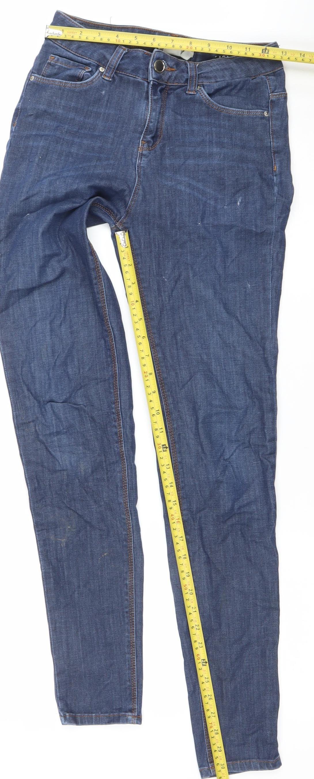 Womens UK Size 8 Castro Jeans Slim Fit Skinny Blue Jeans