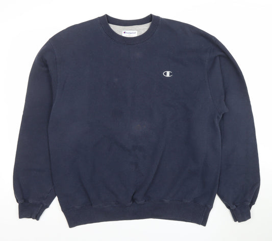 Mens UK Size L Champion Blue Pullover Sweatshirt