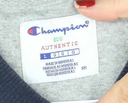 Mens UK Size L Champion Blue Pullover Sweatshirt
