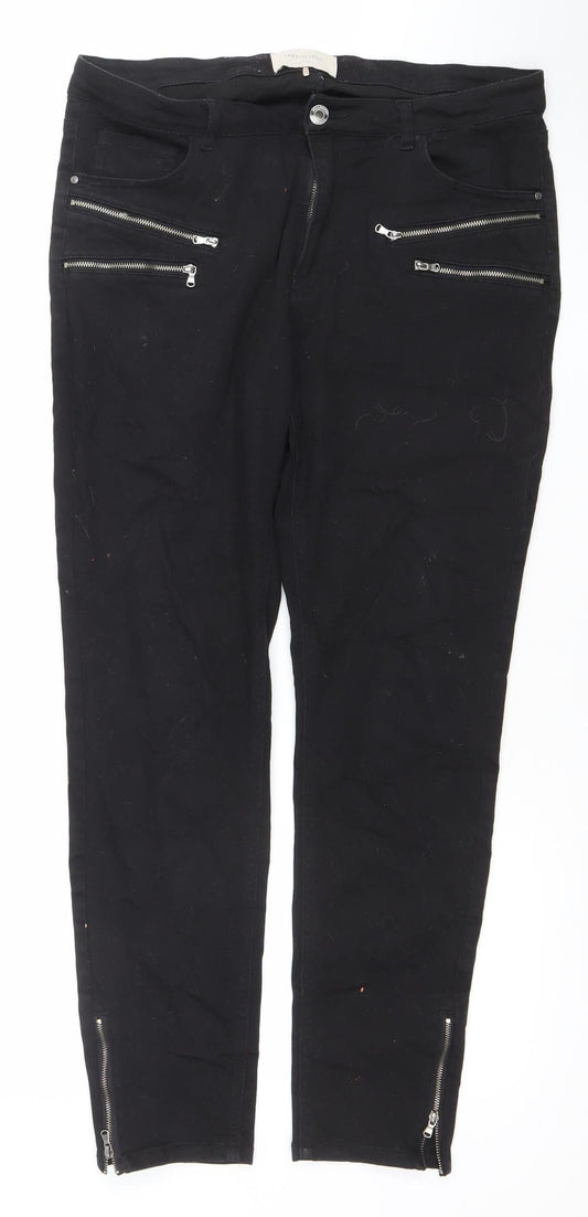 Womens UK Size XL FREE/QUENT Slim Fit Skinny Black Jeans