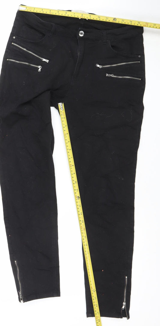 Womens UK Size XL FREE/QUENT Slim Fit Skinny Black Jeans