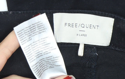 Womens UK Size XL FREE/QUENT Slim Fit Skinny Black Jeans