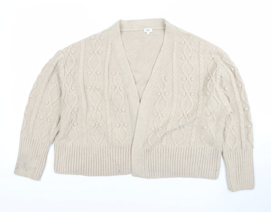 Womens UK Size M River Island Beige Cardigan Jumper