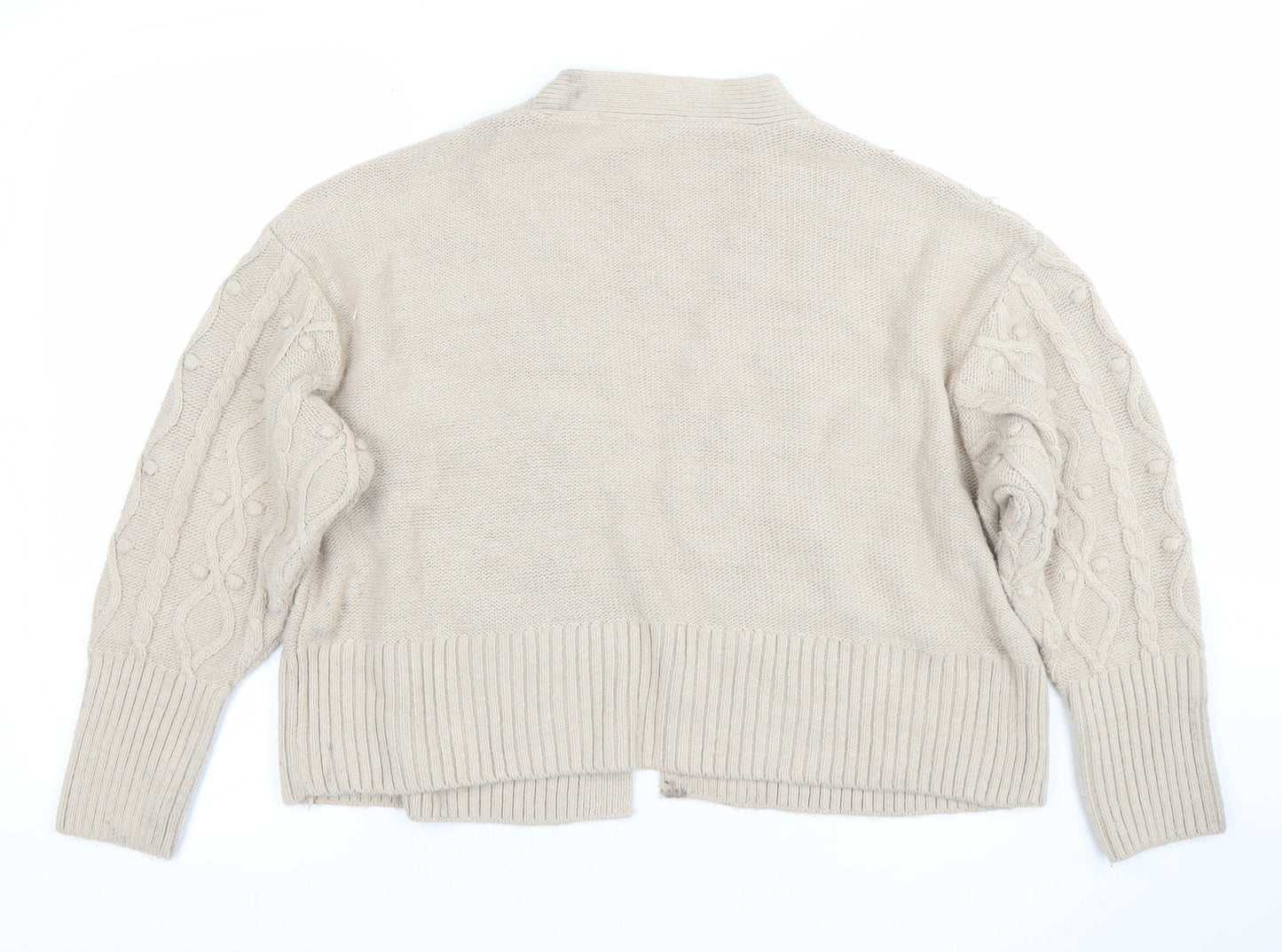 Womens UK Size M River Island Beige Cardigan Jumper