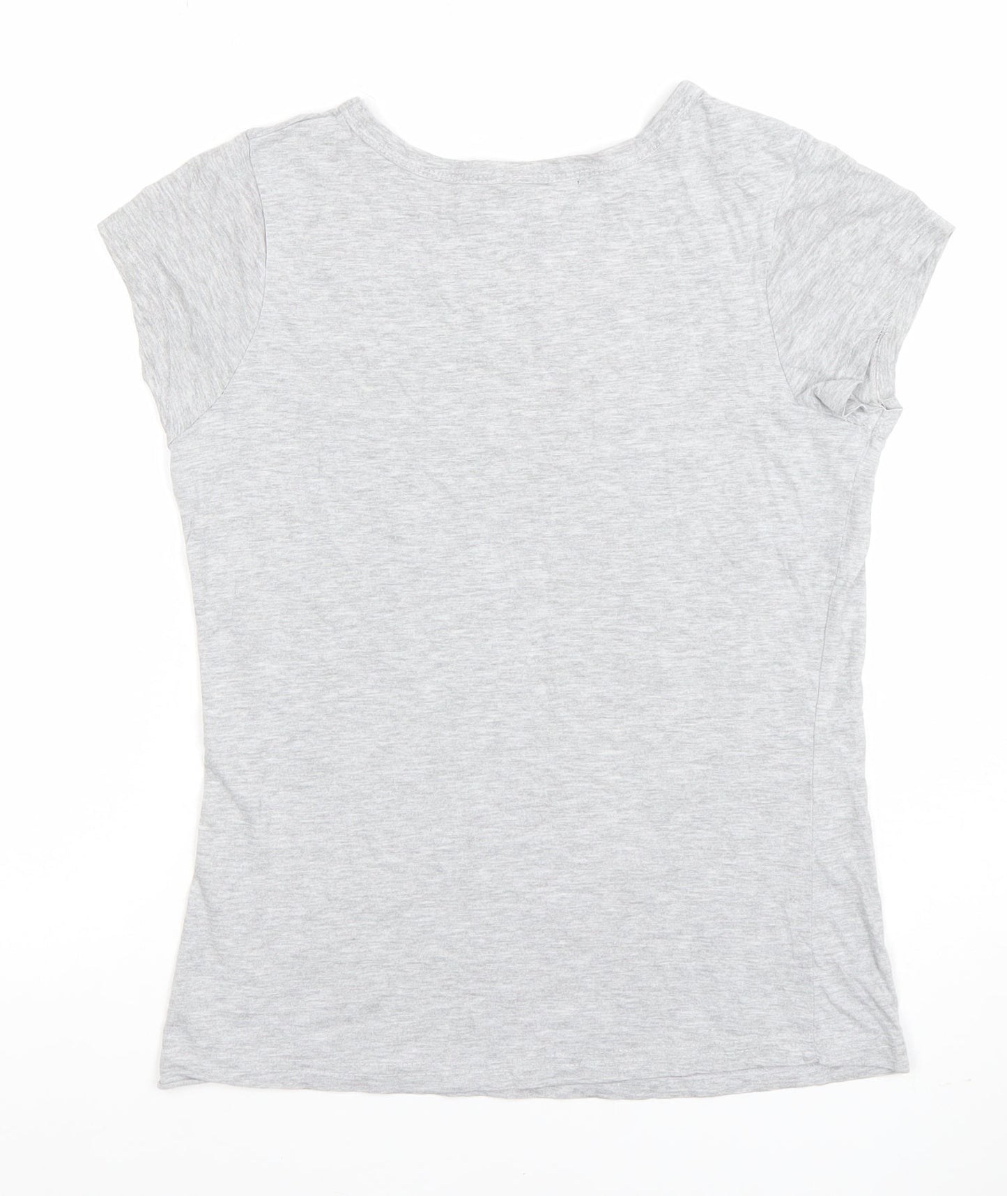 Womens UK Size 8 Disney Grey Basic T-Shirt