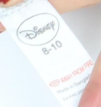 Womens UK Size 8 Disney Grey Basic T-Shirt