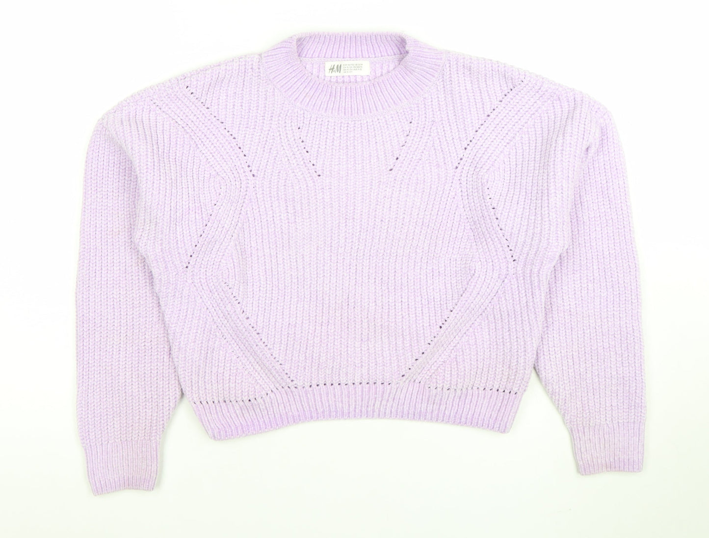 Girls UK Size 10-12 Years H&M Purple Pullover Jumper