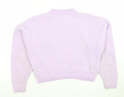 Girls UK Size 10-12 Years H&M Purple Pullover Jumper