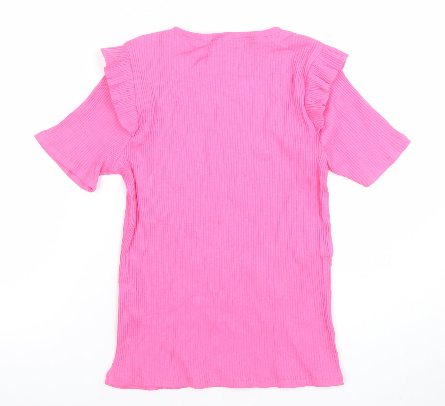 Womens UK Size S Zara Pink Basic T-Shirt