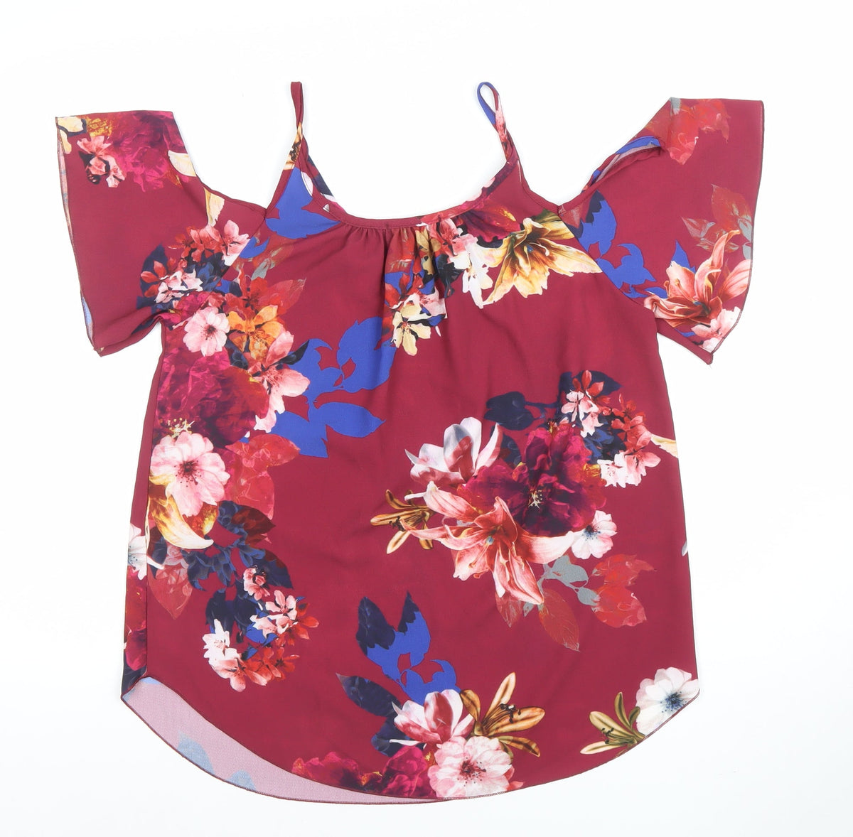 Womens UK Size 8 Quiz Red Camisole Blouse