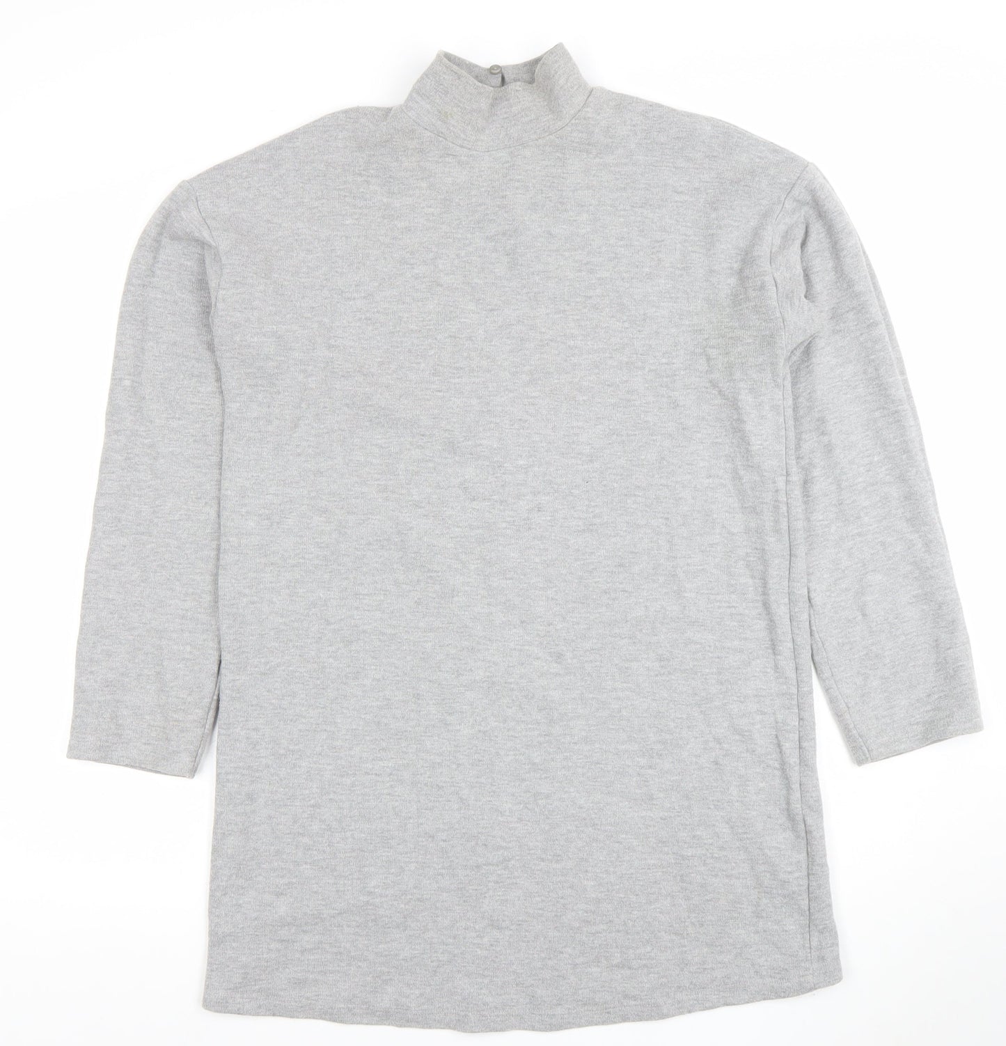 Womens UK Size S New Look Grey Tunic Sweatshirt