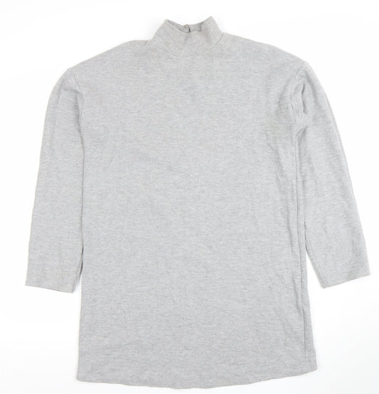 Womens UK Size S New Look Grey Tunic Sweatshirt