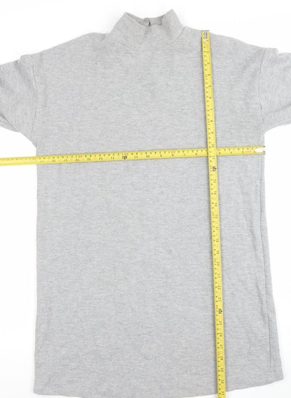 Womens UK Size S New Look Grey Tunic Sweatshirt