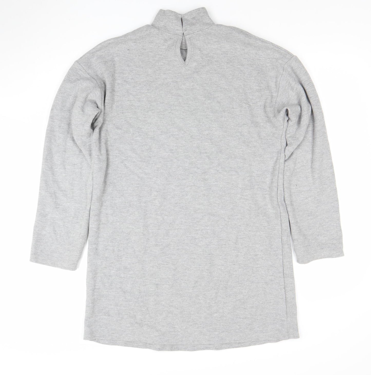 Womens UK Size S New Look Grey Tunic Sweatshirt