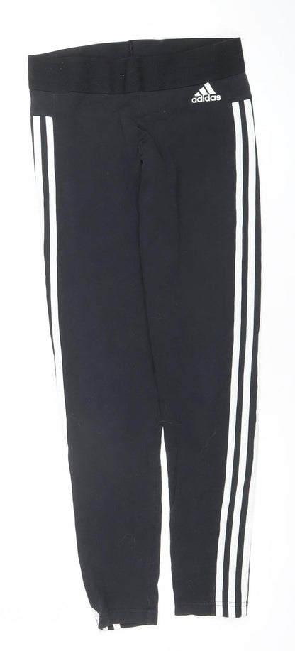 Womens UK Size 10 adidas Slim Fit Leggings Black Leggings